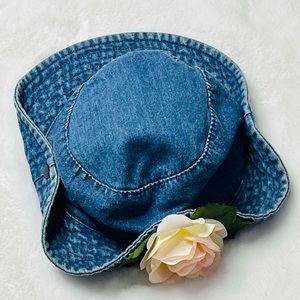 Women’s Retro Wide Brim Western Denim Hat Fishing Hiking Sun Denim Bucket Hat